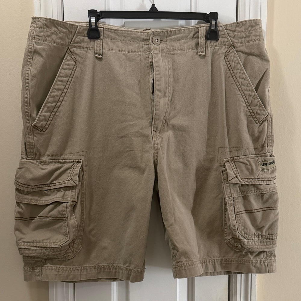 UNIONBAY Men's Khaki Cargo Shorts with Multi-Pocket Utility